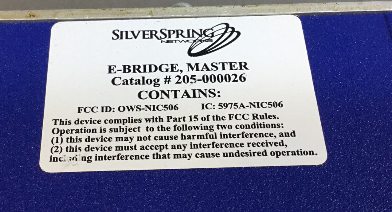 Silver Spring Networks 205-000026  E-Bridge Master    3B-1