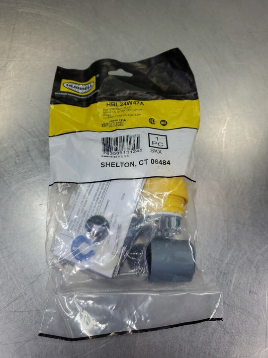 Hubbell HBL24W47A 15A Watertight Locking Connector 2P, 3W, 125V.           5E-20