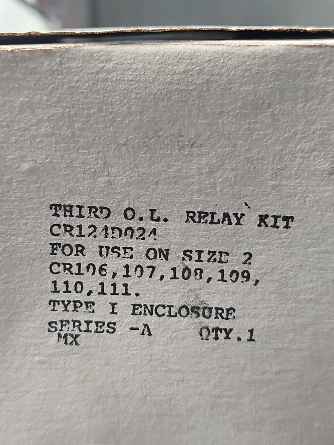 GENERAL ELECTRIC CR124D024 OVERLOAD RELAYPRICE.      Loc4D32