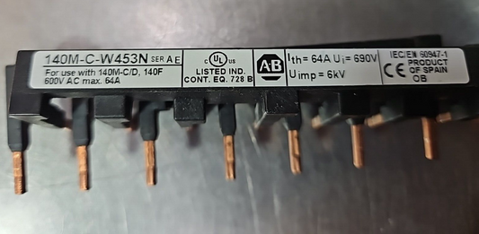 Allen Bradley 140M-C-W453N Series A Compact Bushbar (KB).              Loc 4C-3