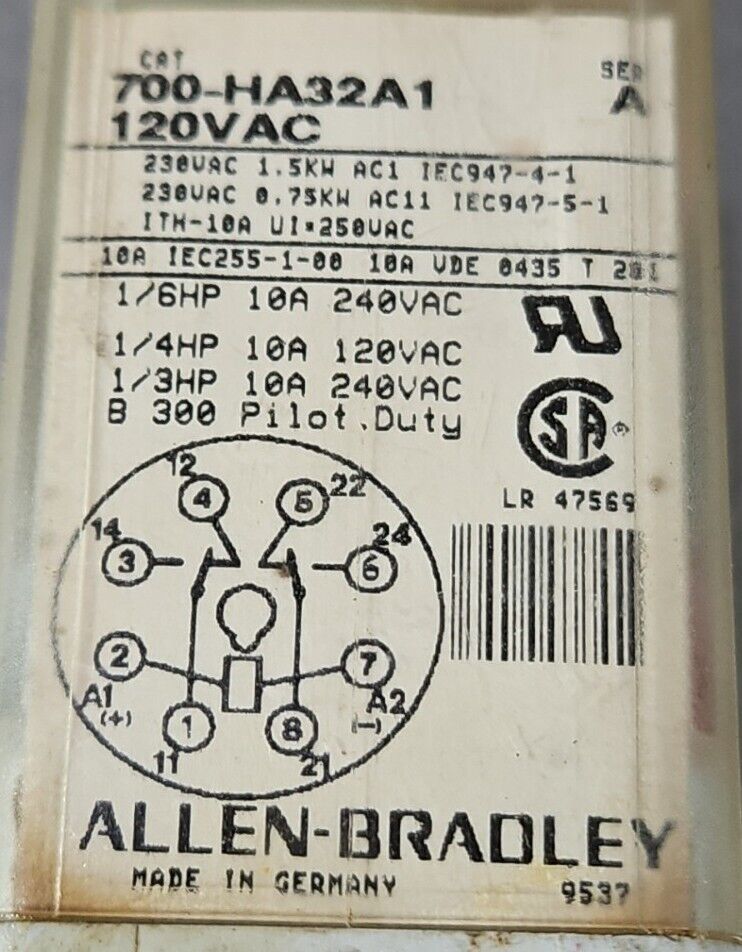 Allen Bradley Relay 120VAC - 700-HA32A1 Ser A.                             4E-18