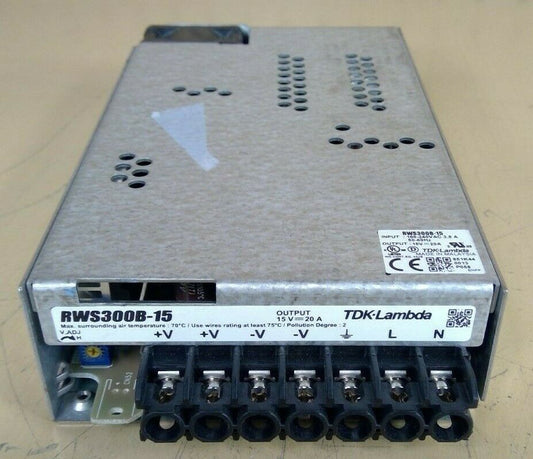 TDK-Lambda RWS300B-15 Power Supply 100-240VAC 3.8A                            4H