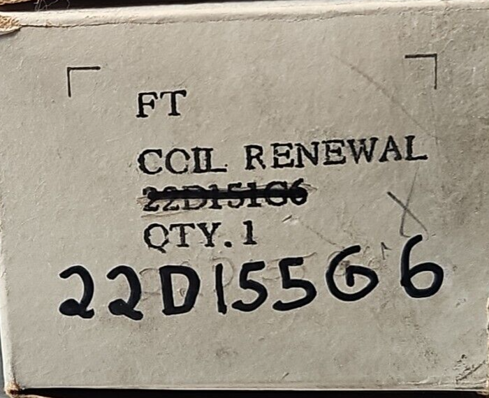 General Electric 22D155G6 Coil renewal.                 Loc4D18