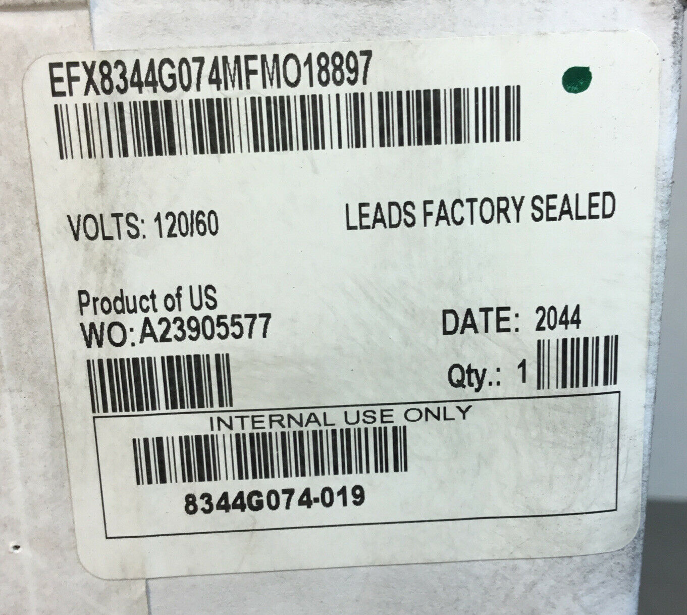 ASCO Red-Hat Solenoid Valve  EFX8344G074MFMO18897  “Sealed In Box”   Loc.3A-1