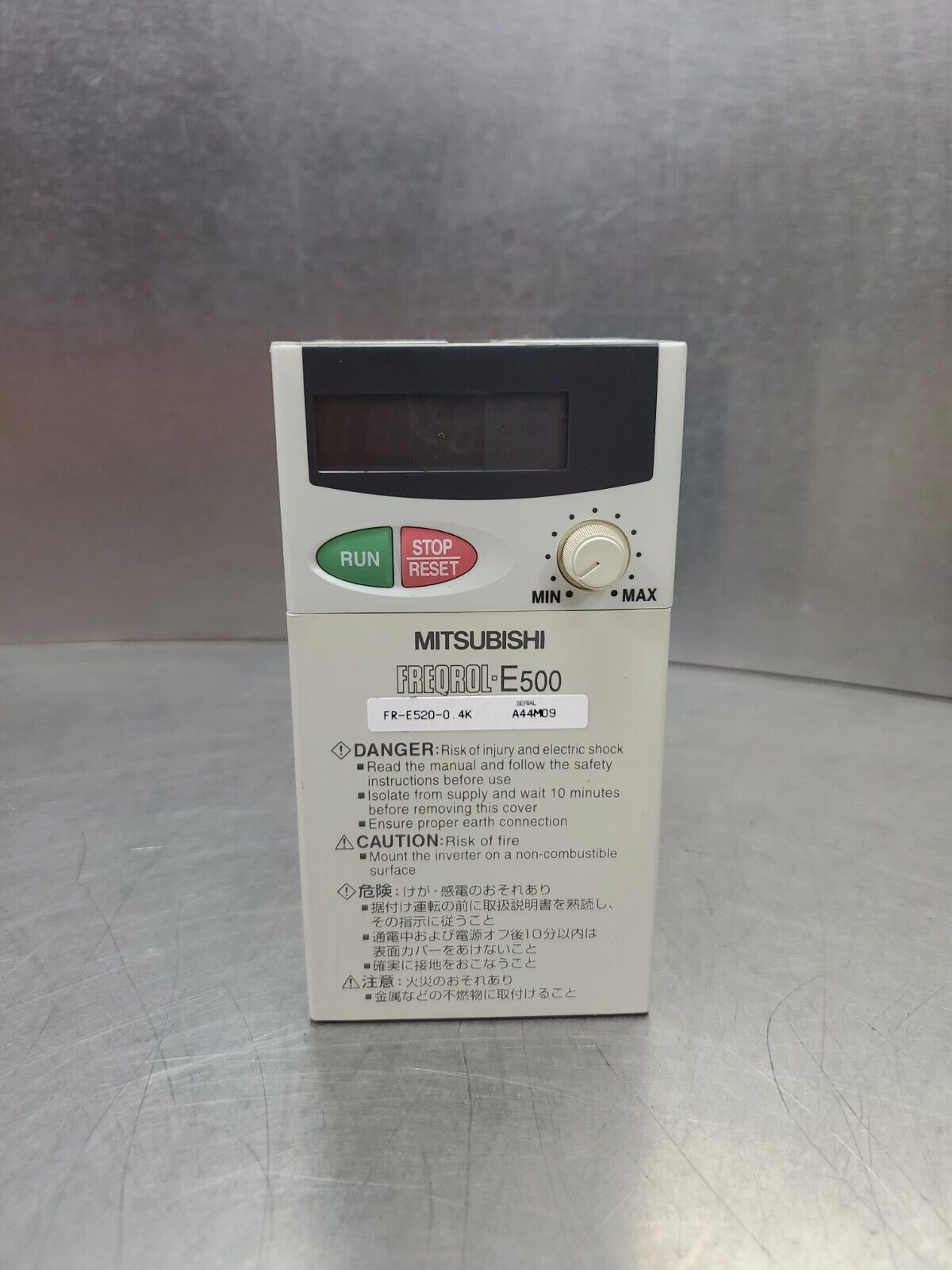 Mitsubishi FR-E520-0.4K 0.4kW Inverter Drive.                              1B-13