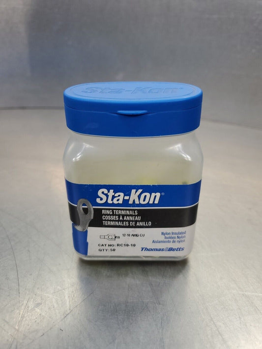 Thomas & Betts Sta-Kon RC10-10 Ring Terminals, 12-10 AWG.                  5D-19