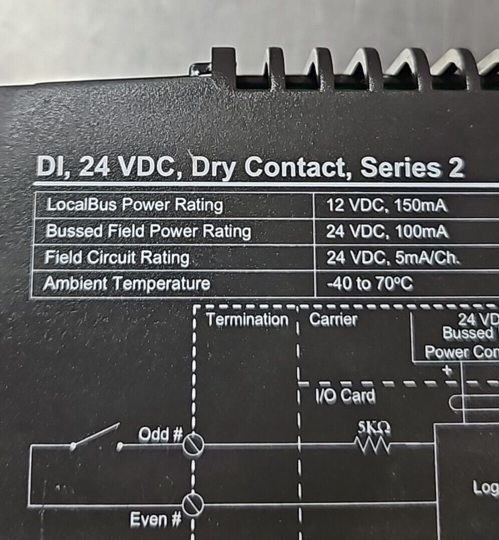 EMERSON KJ3201X1-BA1 DI 8-Channel 24 VDC Dry Contact.  Input Module. Loc 3C-14