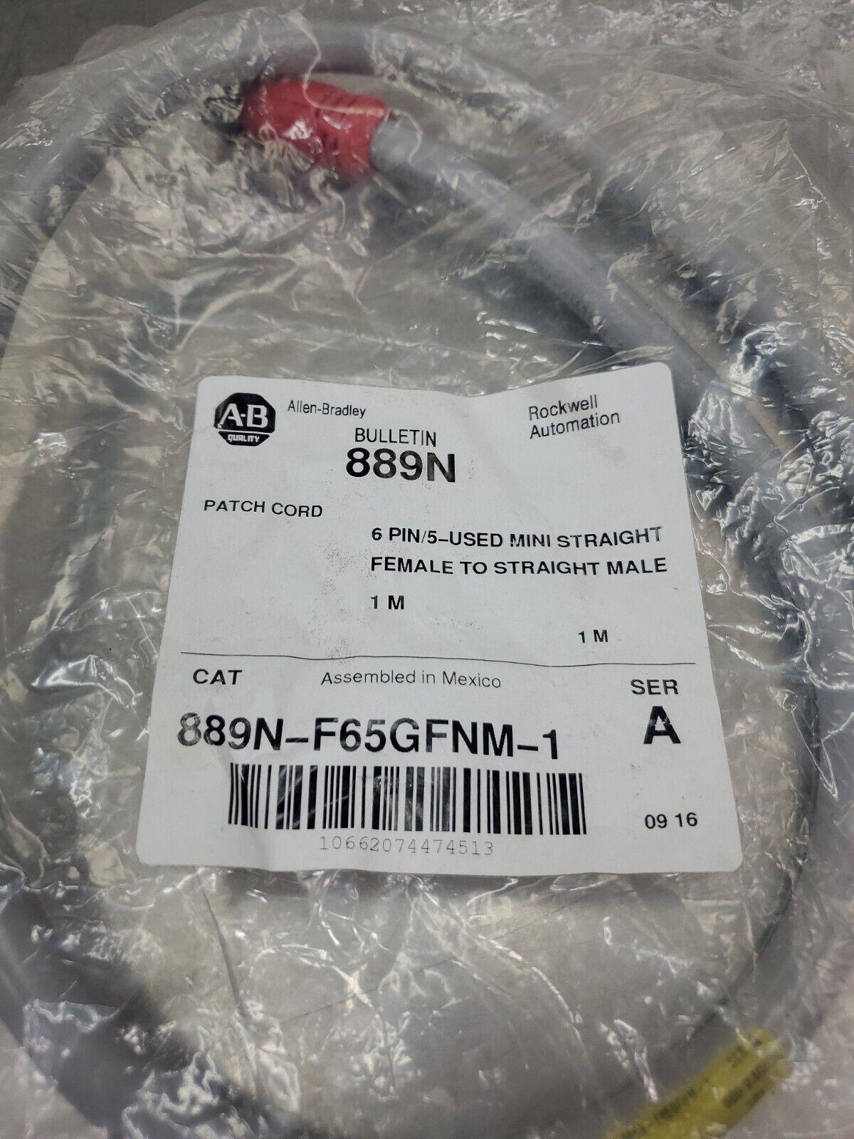 ALLEN BRADLEY 889N-F65GFNM-1 Ser. A PATCH CORD.                            3E-14