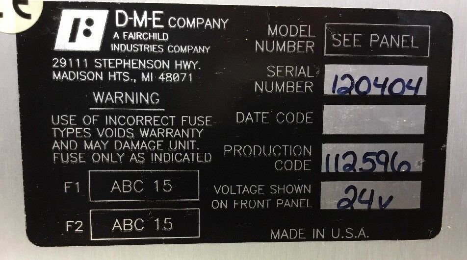 DME CSS-15-24 TEMPERTURE CONTROL MODULE 24VAC 15A     5D