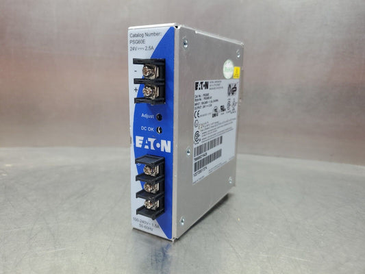 EATON PSG60E-A1 24V 2.5A Power Supply **Missing Terminal Plates**           4B-1