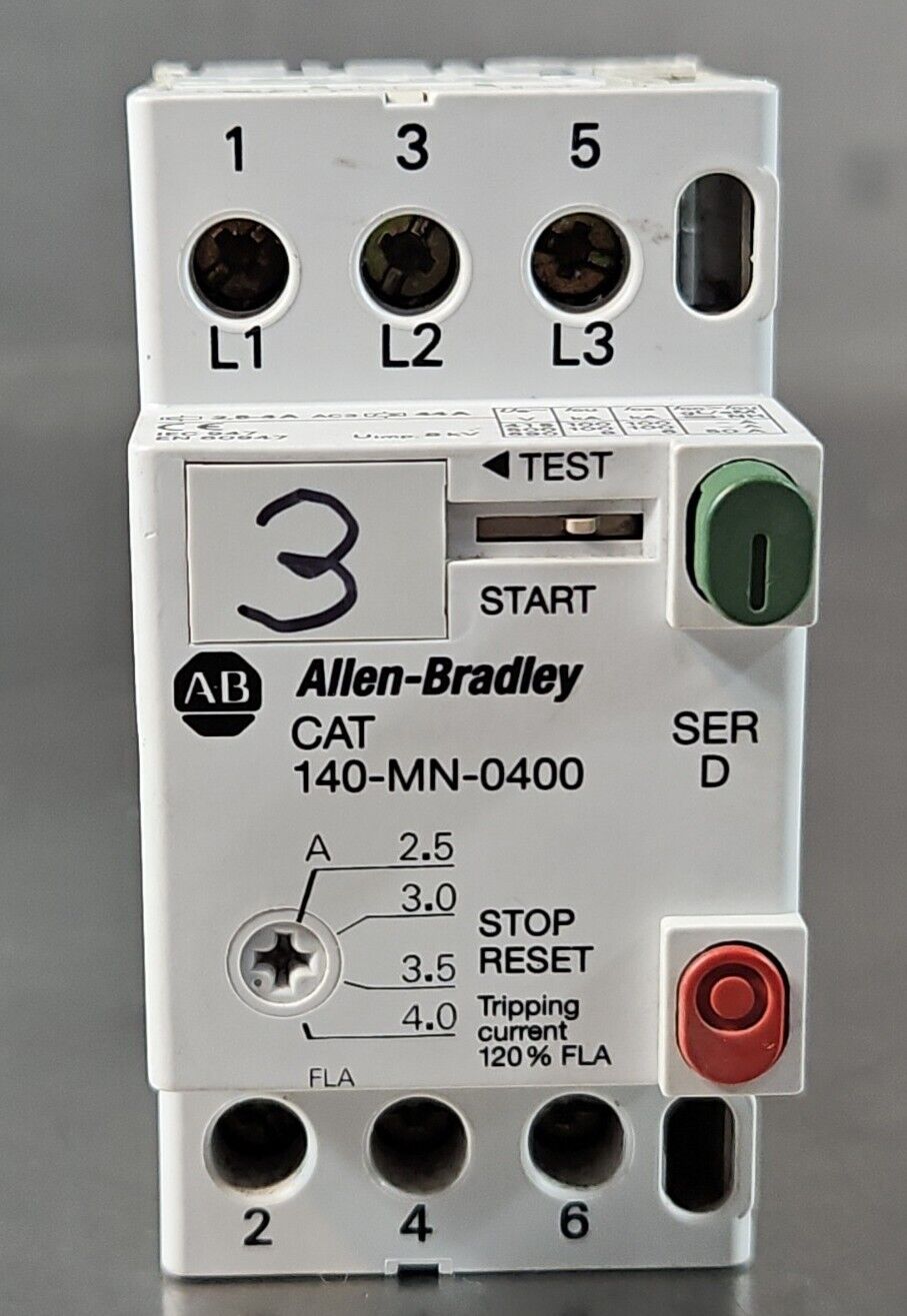 Allen-Bradley 140-MN-0400 Motor Starter.                                  4D-25