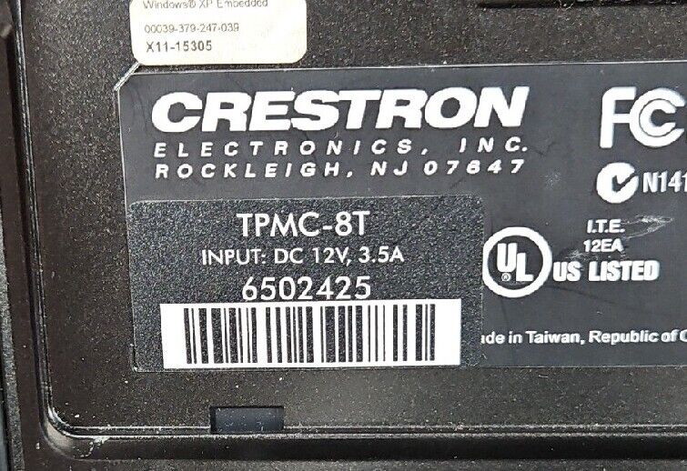 Crestron TPMC-8T  8.4" Table WiFi Touchpanel with Dock.                   Loc 2D