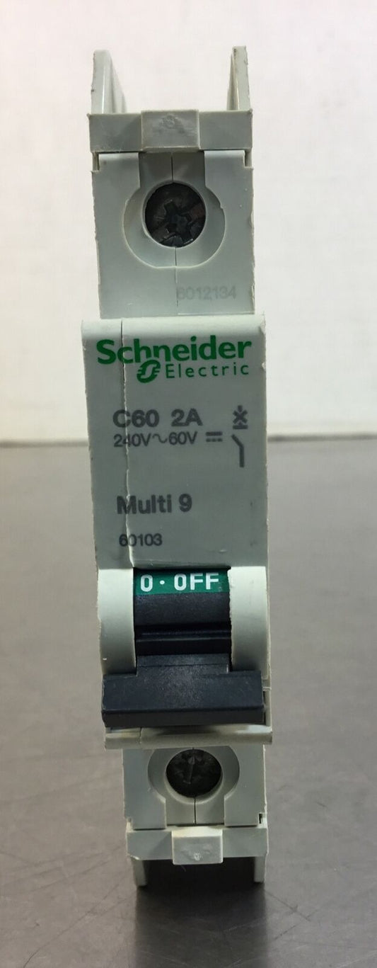 SCHNEIDER ELECTRIC 60103 C60 Multi 9 CIRCUIT BREAKER 2A 1P 240V   4D