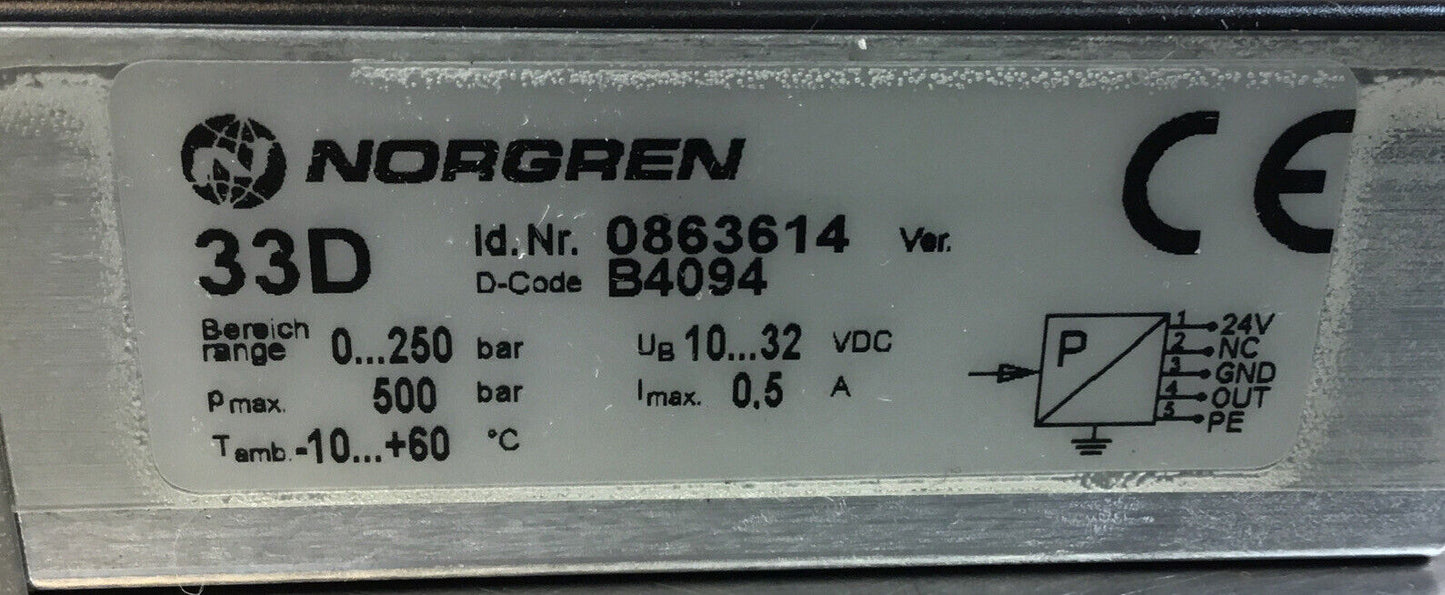 Norgren  0863614  Pressure Switch  33D   6D