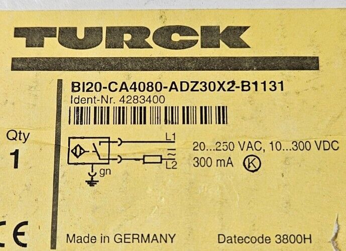 Turck BI20-CA4080-ADZ30X2-B1131  Proximity Sensor Inductive Detection.  Loc5E-19