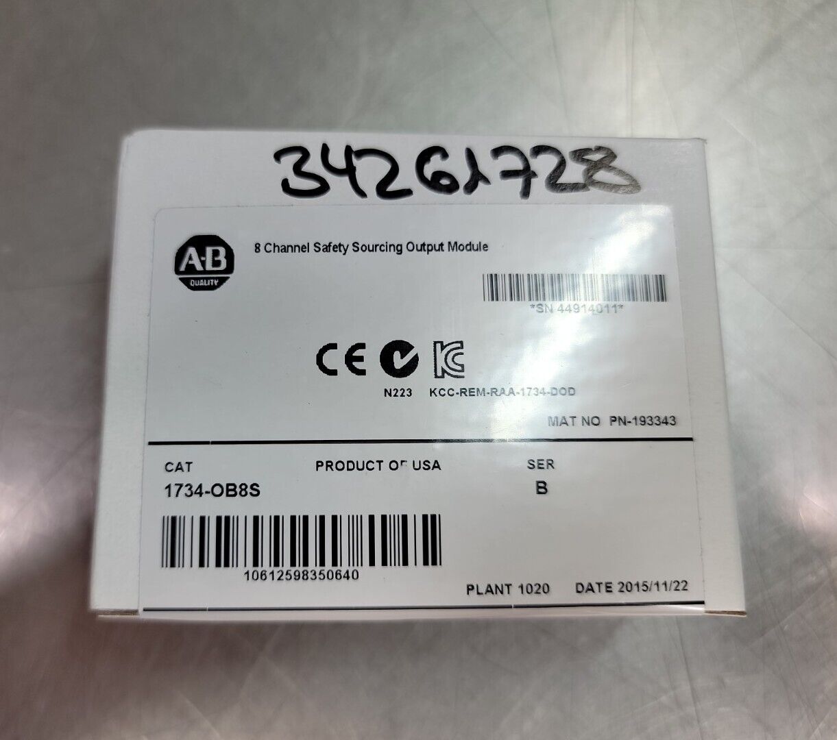 Sealed Allen Bradley 1734-OB8S /B POINT I/O 8-Ch Safety Output loc.3E-17