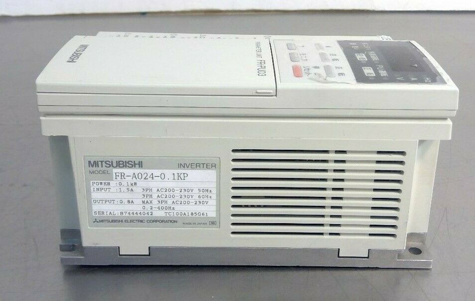Mitsubishi Electric FR-A024-0.1KP Inverter Drive - FR-PU03 Parameter Unit     1D