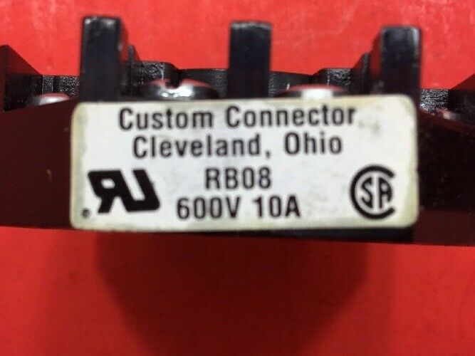 Custom Connector RB08 Socket Base Relay 600V 10A.  4B
