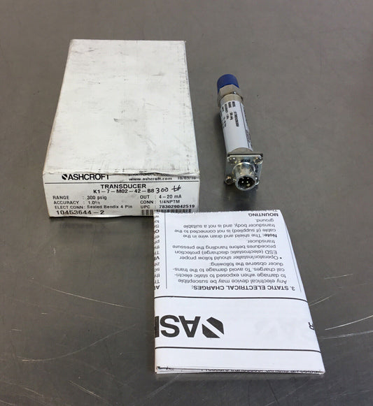 ASHCROFT  K17M0242B8300#  Transducer 300 PSIG 10-36VDC   6B