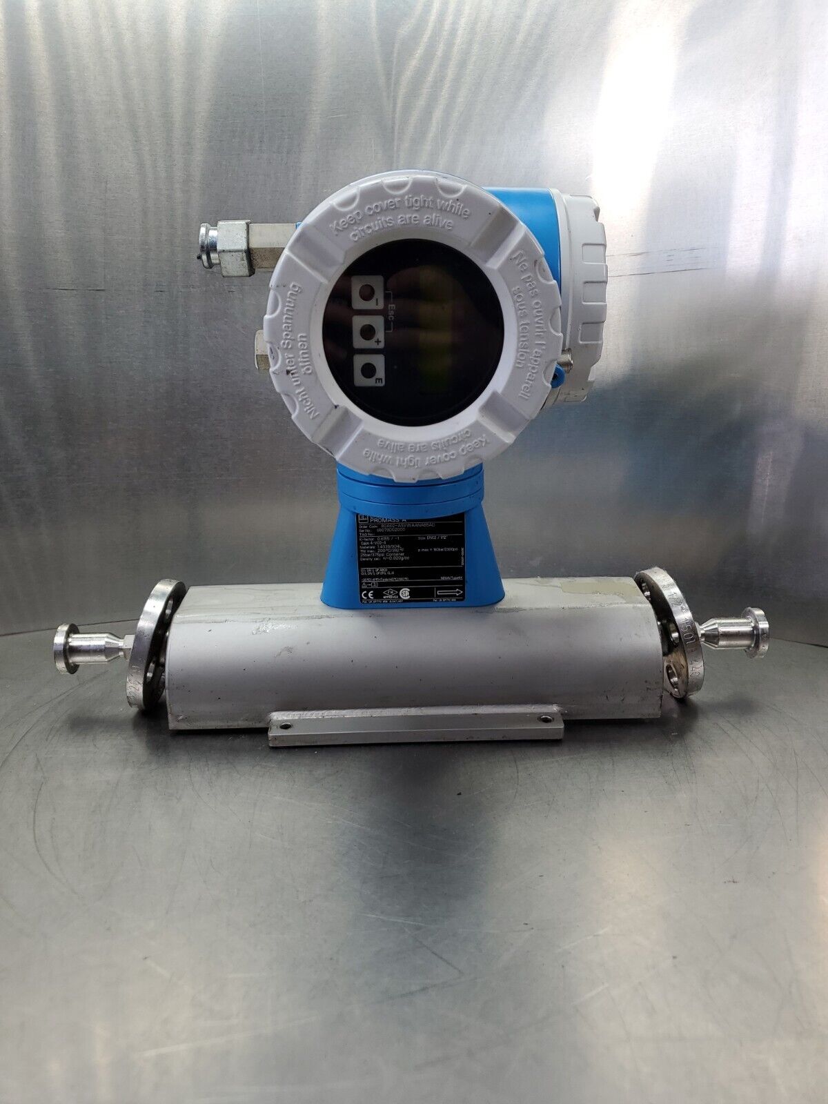 Endress+Hauser Promass 80/A 80A02-ASVWAANAB5AD Coriolis Flowmeter.            6F