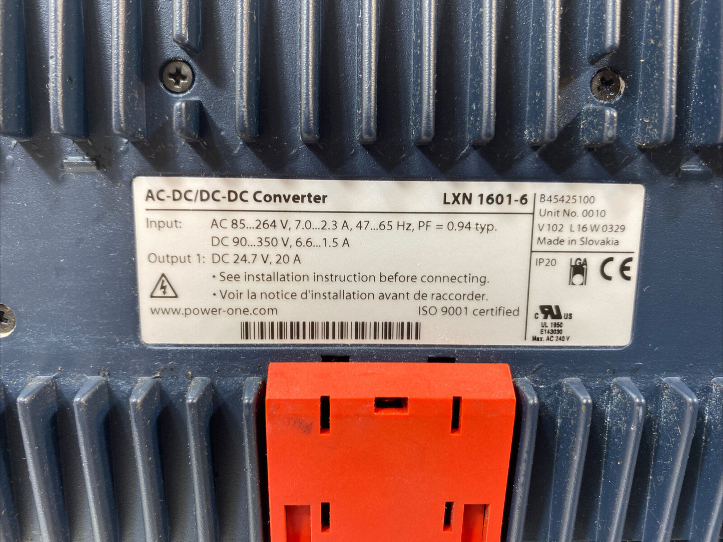 Power-One LXN-1601-6 AC/DC Converter Select 480 Volt                       4C