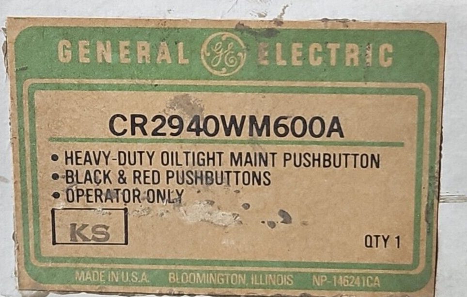 General Electric CR2940WM600A Push Button.                      Loc4C17
