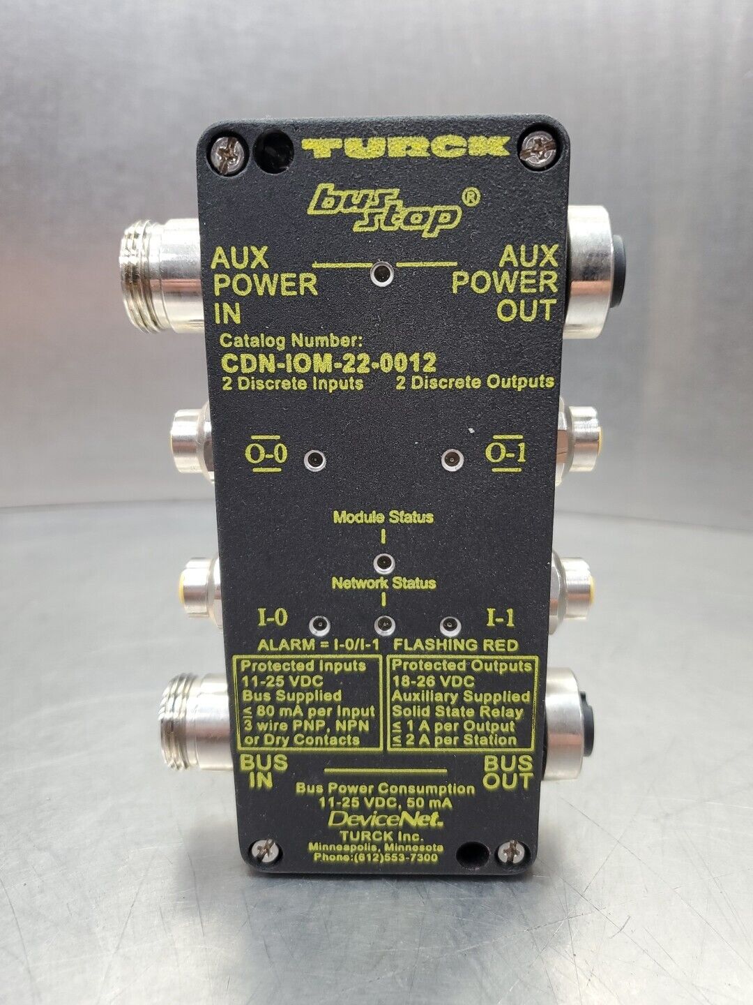 TURCK CDN-IOM-22-0012 BusStop DEVICENET BLOCK.                             3E-36