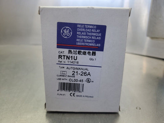 GE RTN1U 114016 21-26A AUTO/MANUAL OVERLOAD RELAY.                          4A-3