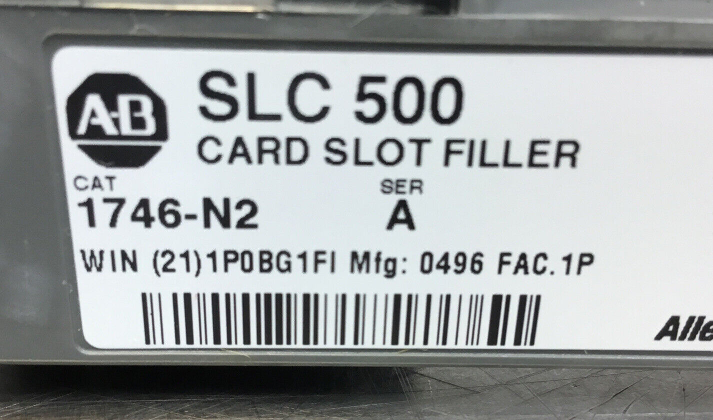 Allen Bradley 1746-N2 /A Card Slot Filler.                                  3D-9