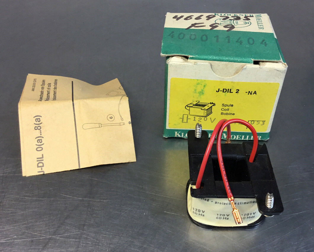 KLOCKNER - MOELLER  J-DIL2-NA COIL DIL2-22 240V  120V 60Hz   4E-6