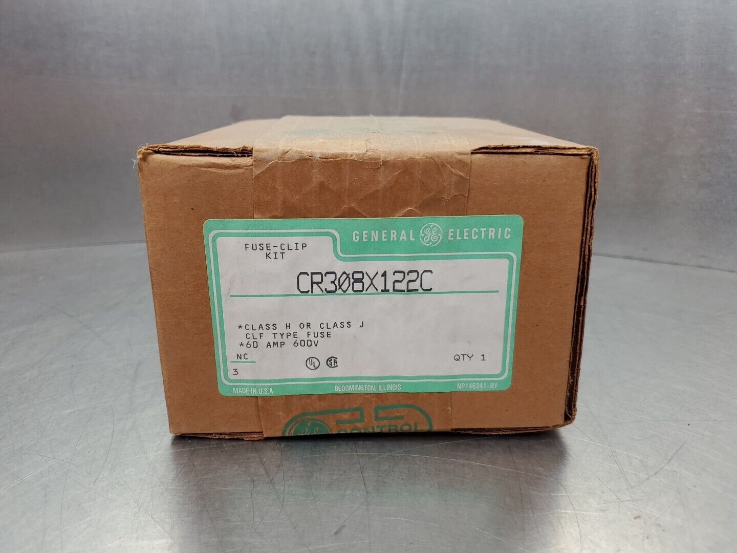 GENERAL ELECTRIC CR308X122C 60Amp/600V Class H/J Fuse-Clip Kit.             4E-2