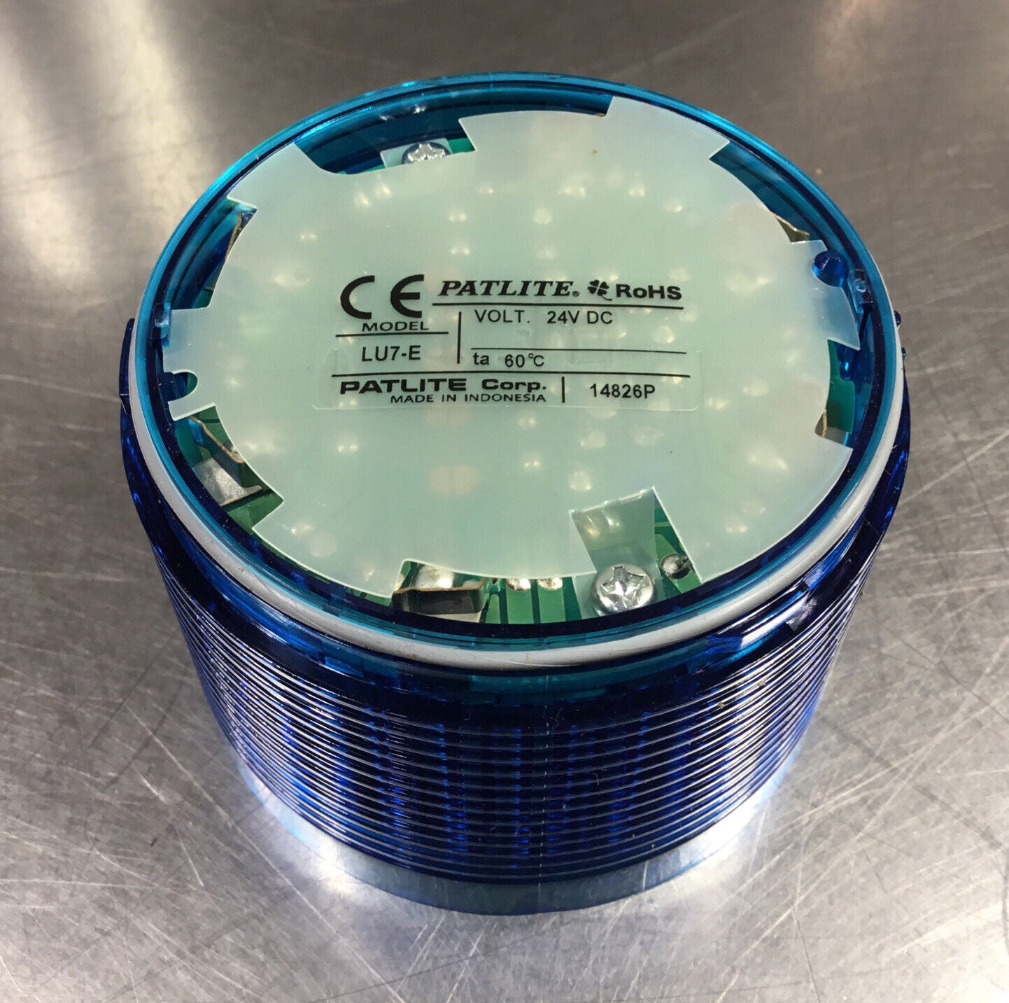 Patlite LED Stk Light LU7-02 + LU7-E Clear,Amber,Green,Blue & Red Warnings 3E-27