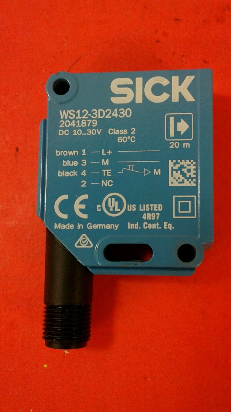 Sick WS12-3D2430 Photoeye Sensor 10-30V Class 2.     5B
