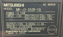 Load image into Gallery viewer, Mitsubishi AC Servo Driver MR-J3-350B-EB  3Ph 200-230V 16A 3.5kW   1D
