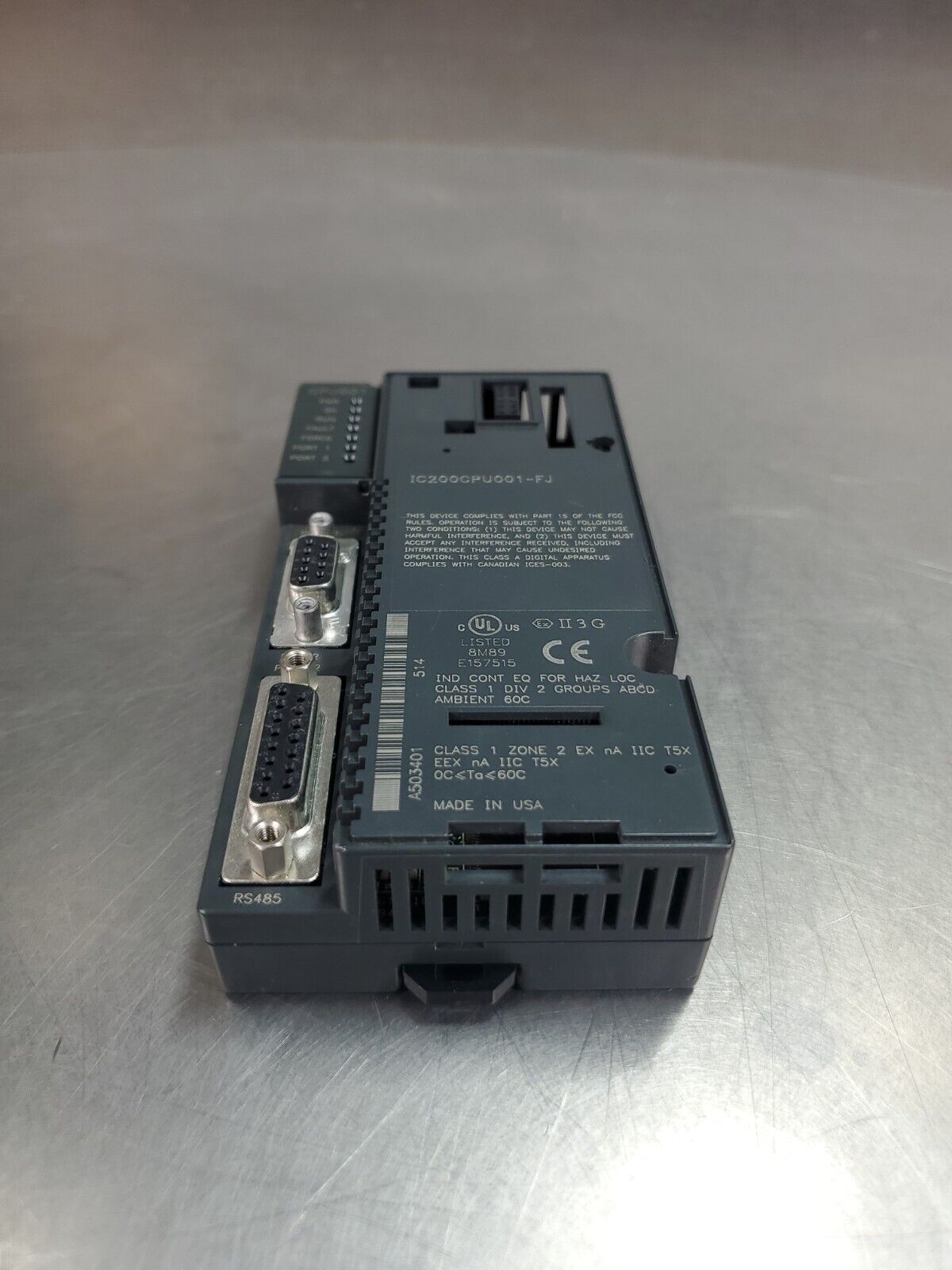 GE Fanuc IC200CPU001-FJ VersaMax PLC CPU Controller Module. 3D-1 ...