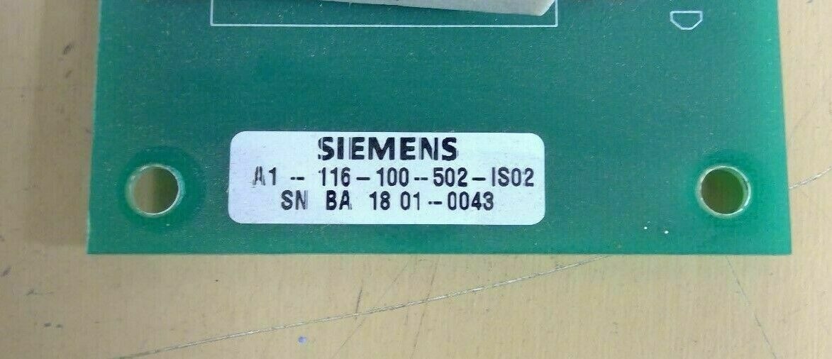 Siemens - A1-116-100-502-IS02 Snubber Board                                   3C