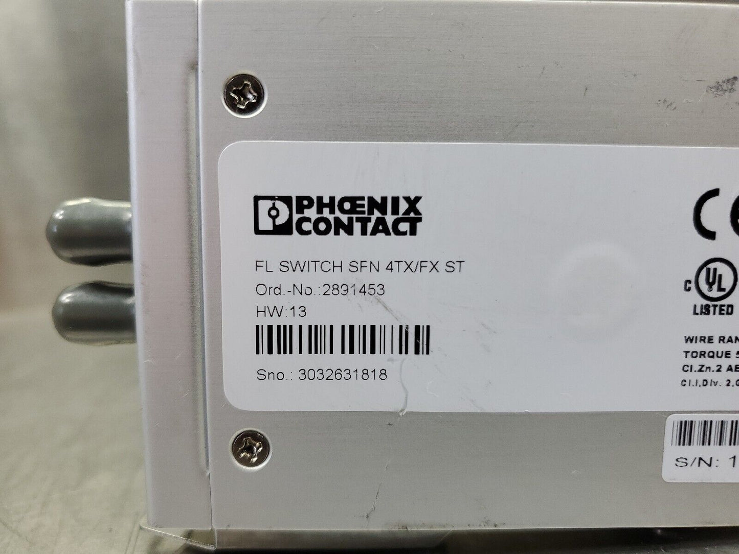 PHOENIX CONTACT FL SWITCH SFN 4TX/FX ST (2891453) HW 13 Module.            3E-14