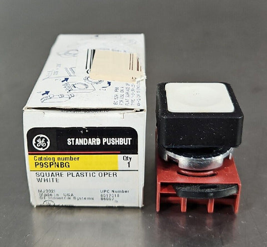 GE P9SPNBG. SQUARE PLASTIC OPERWHITE Square Pushbutton                  Loc 4E-2