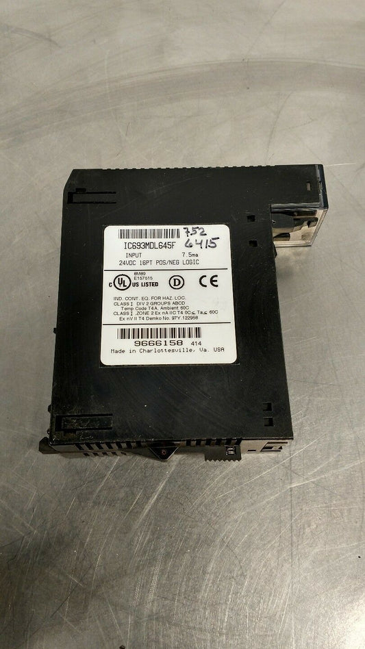 GE Fanuc - IC693MDL645F Input 24VDC 16PT Pos/Neg Logic Module              3D-17