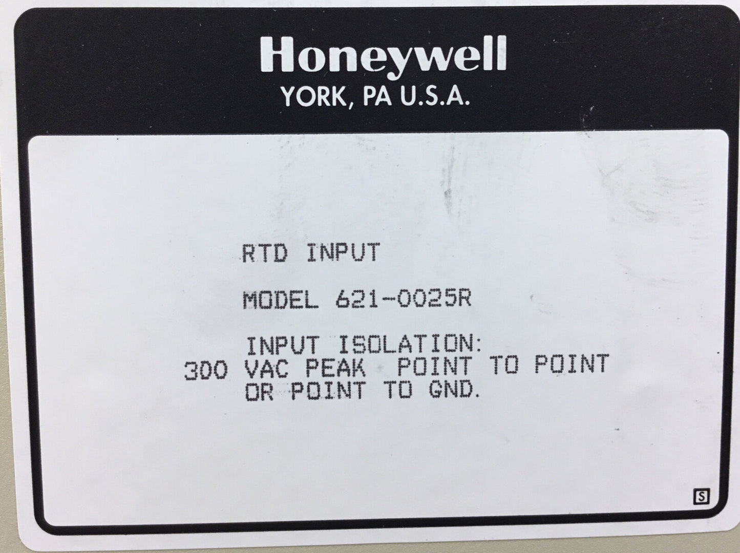 Honeywell 621-0025R RTD Input PLC Module VR 1.1      3C-3