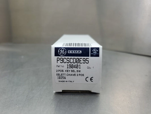GE CEMA P9CSCD0E95 2 POS. KEY SELECTOR SWITCH (190401)                      4A-3