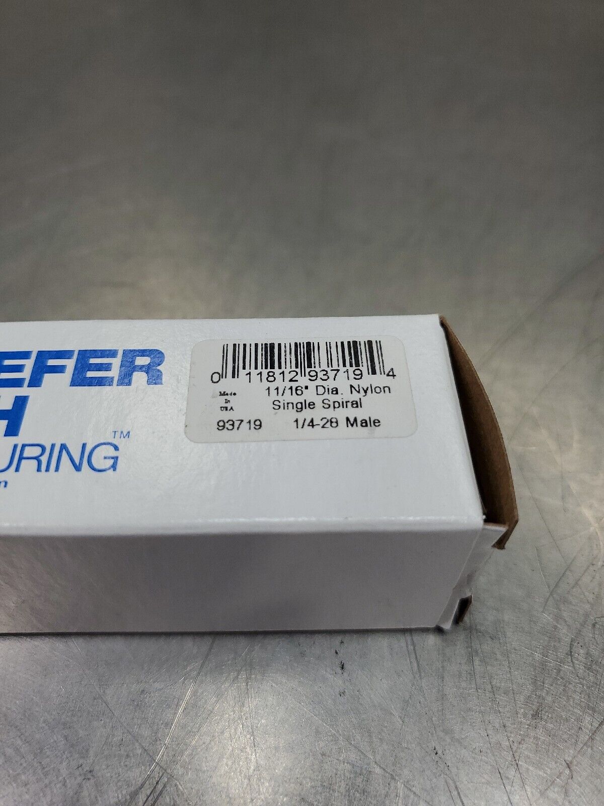 Schaefer Brush 11/16" Dia. Nylon Single Spiral 1/4-28 Male (93719)         6E-15