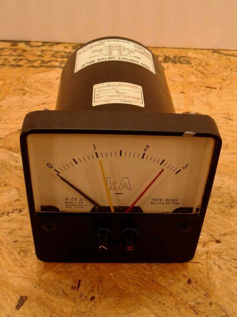 Toyo Keiki  Load Monitor Meter No. CD420708  0-3 kA.    2C