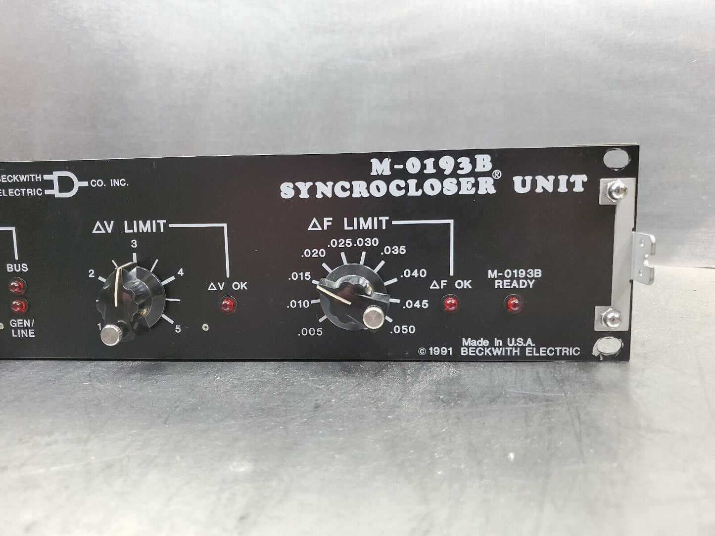 BECKWITH ELECTRIC M-0193B SYNCROCLOSER UNIT.                                3C