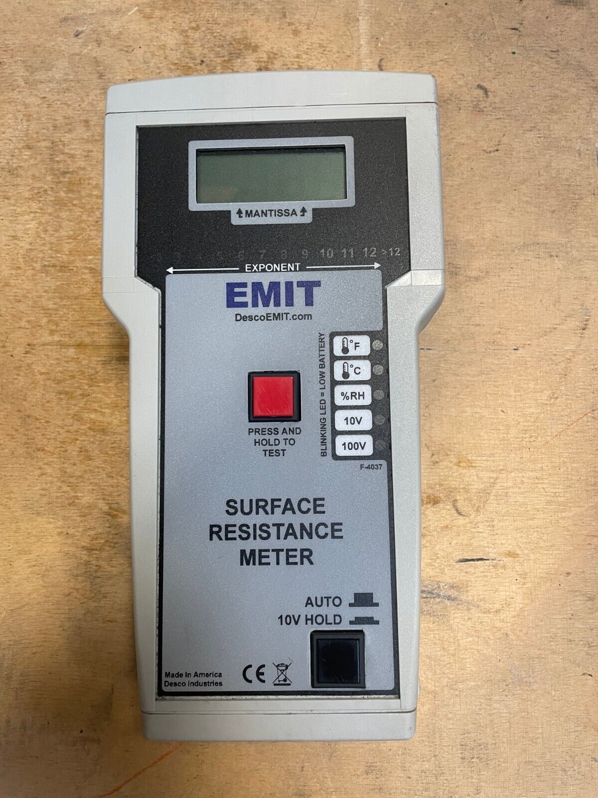 Emit 50557 Gray LCD Display Wireless Surface Resistance Test Digital Meter