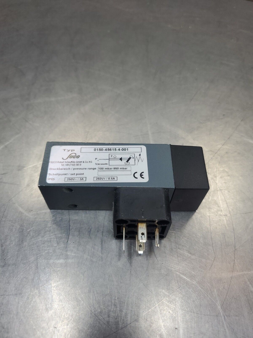 SUCO 0150-45615-4-001 100-950 mbar 250V 3A VACUUM SWITCH.                  6D-13
