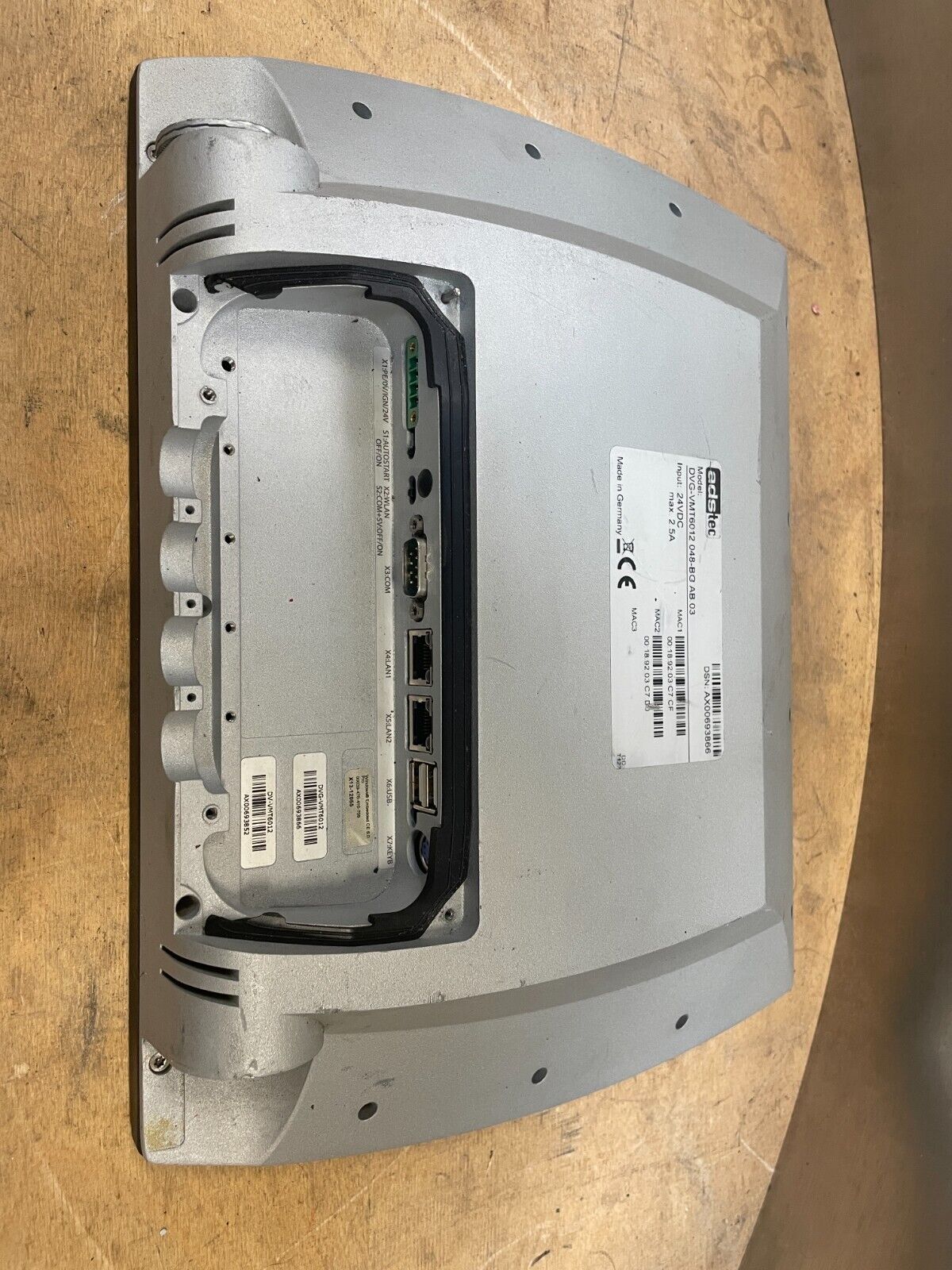 AdsTec DVG-VMT6012 Black 24VDC Digital Display Screen Industrial Computer