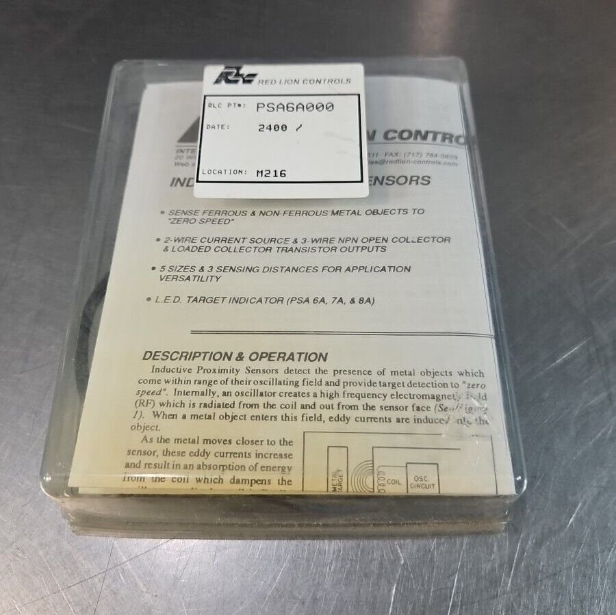 RED LION CONTROLS PSA6A000 Sensor.                                     Loc5E-25