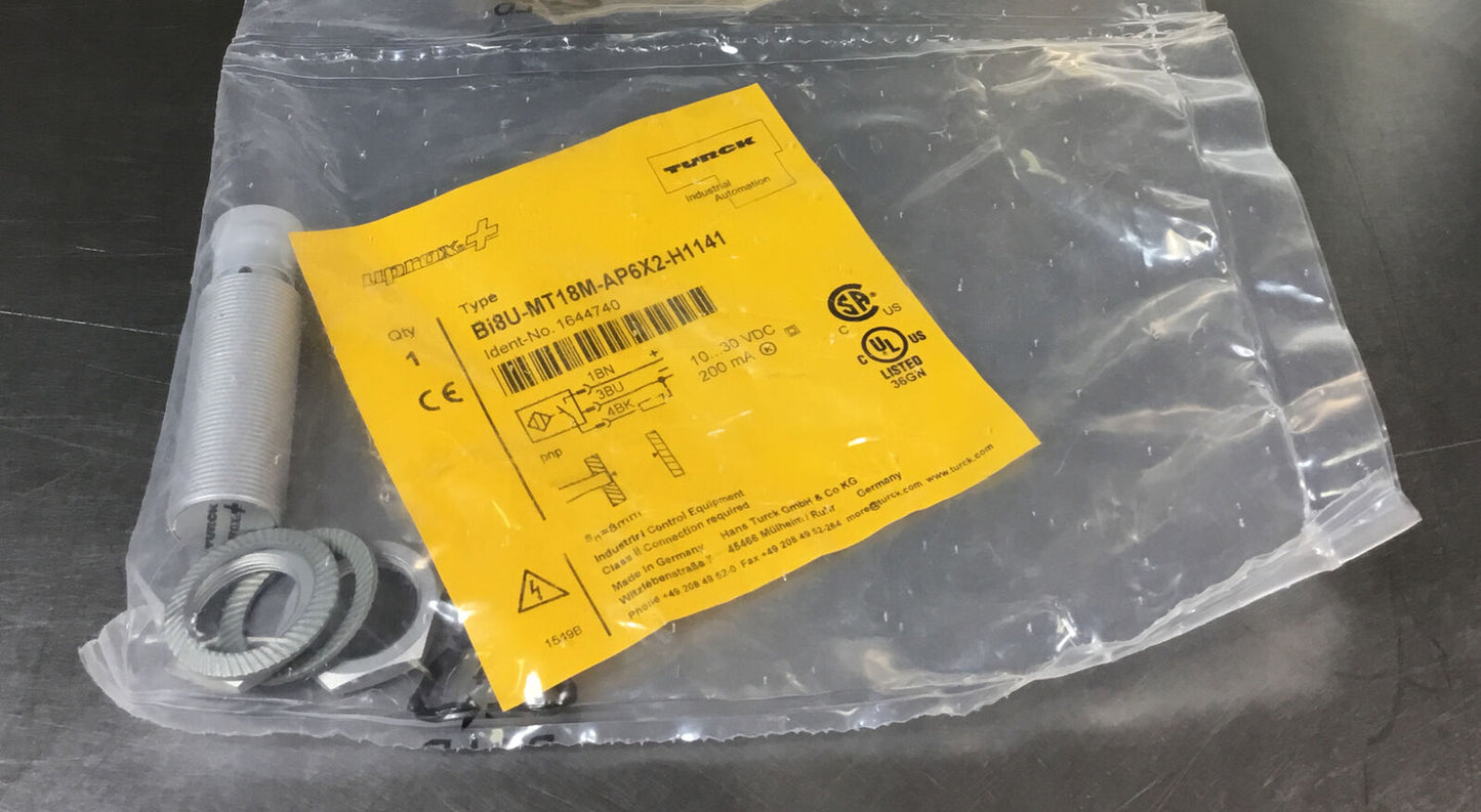 TURCK  BI8U-MT18M-AP6X2-H1141  /  1644740  Inductive Sensor 10-30VDC     3D-31