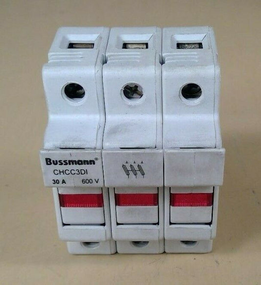 Bussmann CHCC3DI Series: CHCC 30A 600V 3P Fuse Holder                       3D-5
